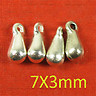 Perles breloques goutte d'eau métal