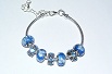 Bracelet fantaisie bleu et strass