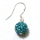 Boucles d'oreilles strass turquoise