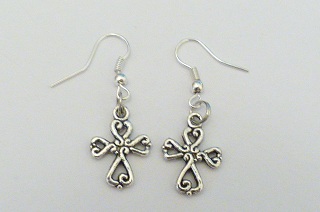 Boucles d'oreilles jolie croix