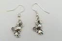 Boucles d'oreilles lapin fille tennis