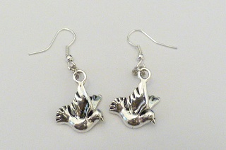 Boucles d'oreilles colombe