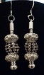 Boucles d'oreilles strass noir et blanc