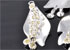 Pendentif feuille strass