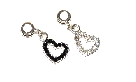 Breloque coeur strass