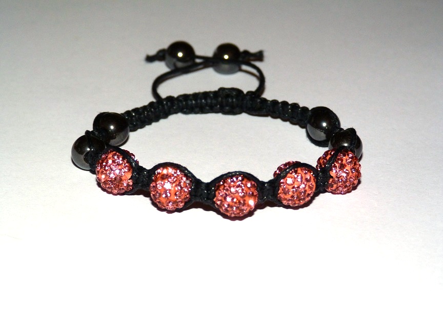 Bracelet macramé rose