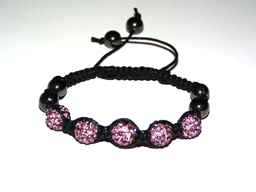 Bracelet macramé mauve